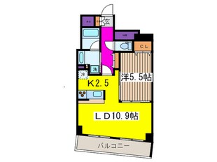 レジディア日本橋人形町Ⅱの物件間取画像